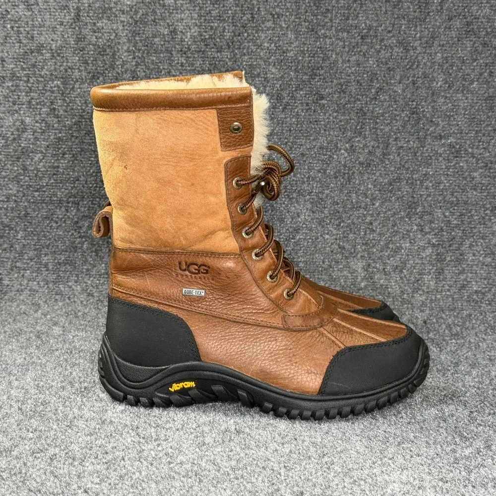 UGG Adirondack II GTX Snow Boots Womens 9 Brown Leather Suede Shearling Gore-Tex